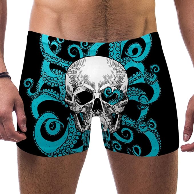 LORVIES Crâne avec Octopus Black Maillot de Bain pour ...