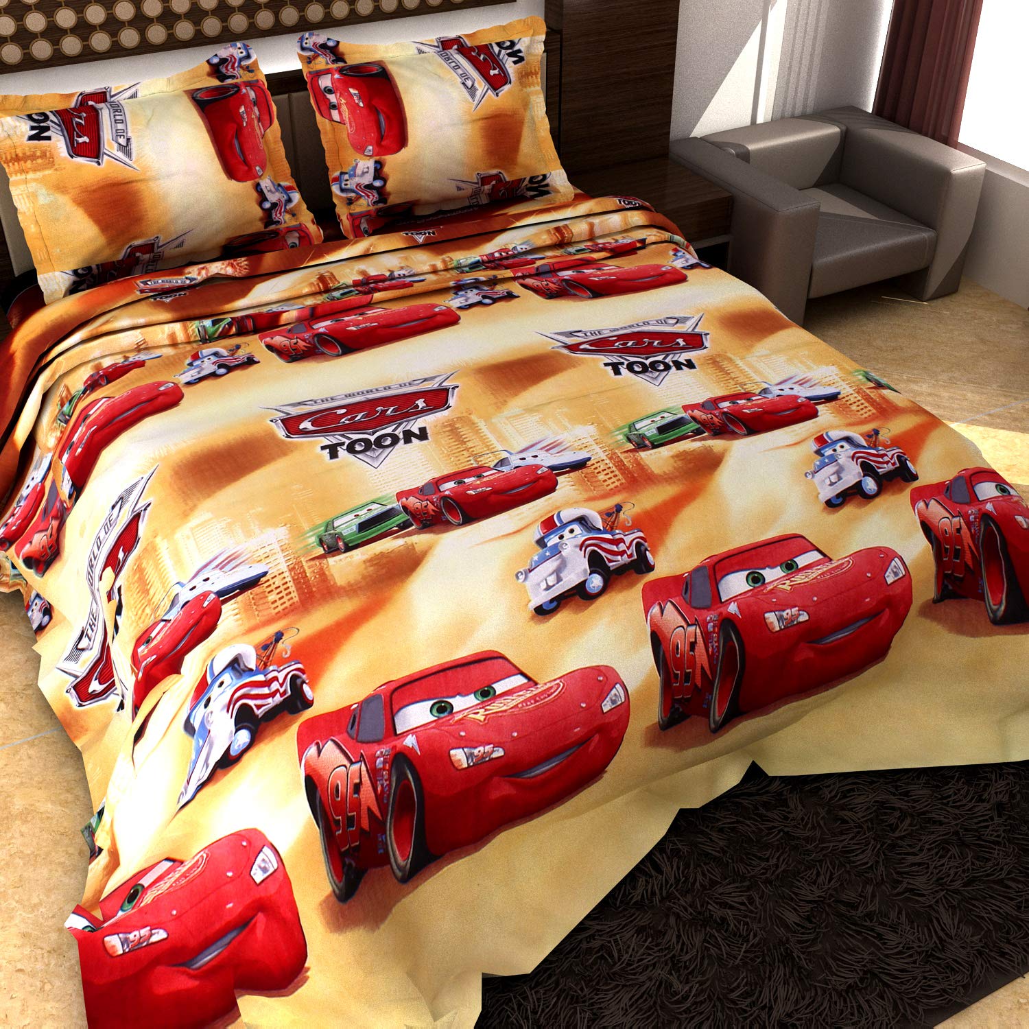 car print bed sheet