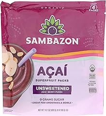 Sambazon Organic Unsweetened Acai Superfruit Packs, 14.1 OZ