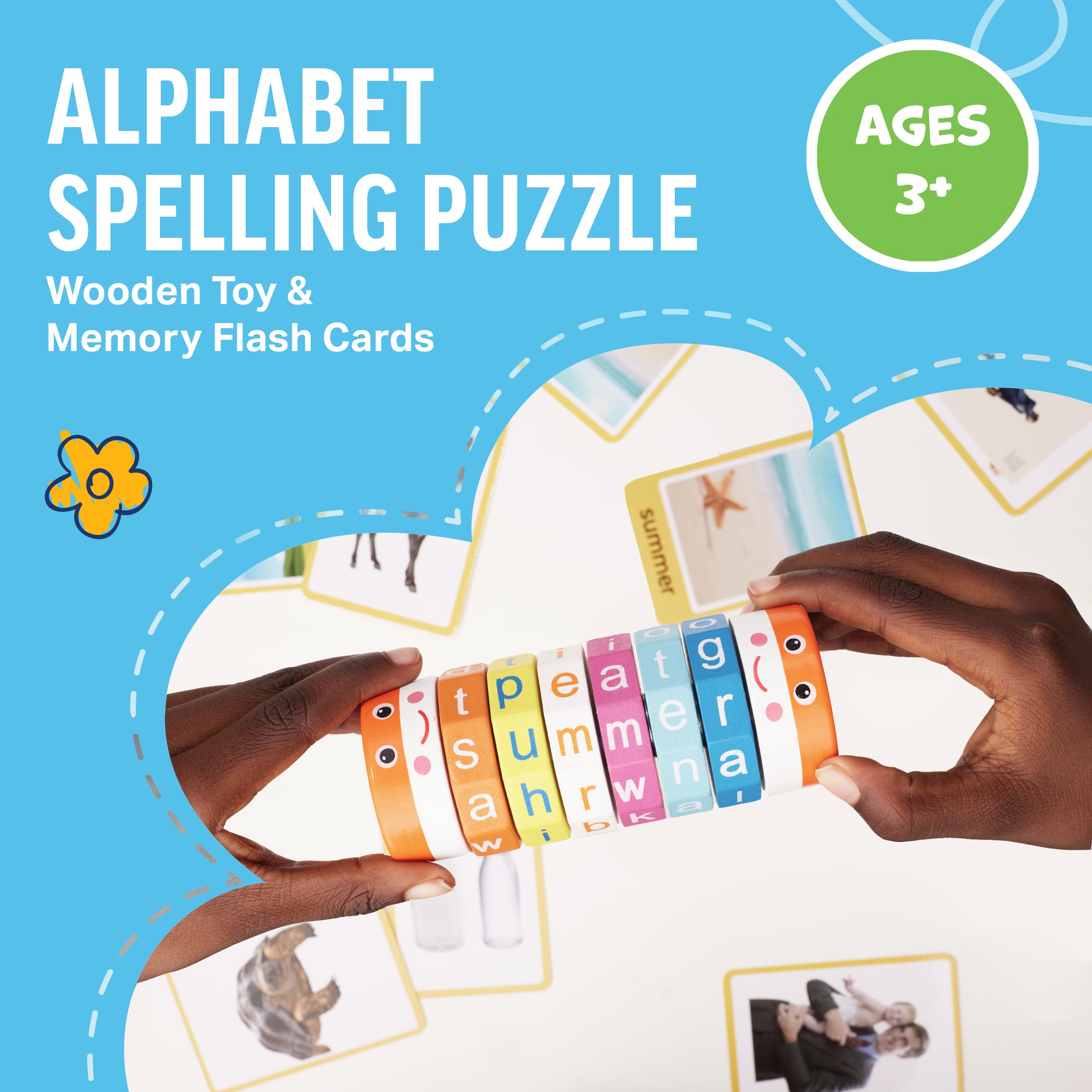 Dynamax Interactive Alphabet Spelling Puzzle Game, Fun & Educational Word Challenges, Easter Basket Stuffers for Kids, Boost Vocabulary & Spelling Skills, Ideal for Home & Classroom Learning - Ages 4+