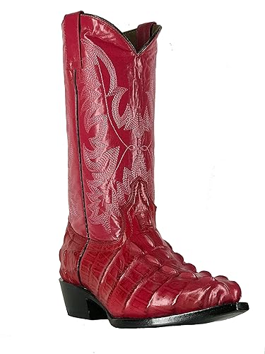 red crocodile boots