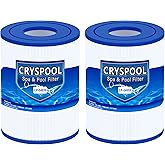 Cryspool® 04059 Filter Compatible with C-4405, FC-2387, PRB25SF, Marquis 20342, R172464, Rainbow DSF 50, APCC7062, 17-2464, 817-5010, 50 Sq. Ft Spa Filter Cartridge, 2 Pack