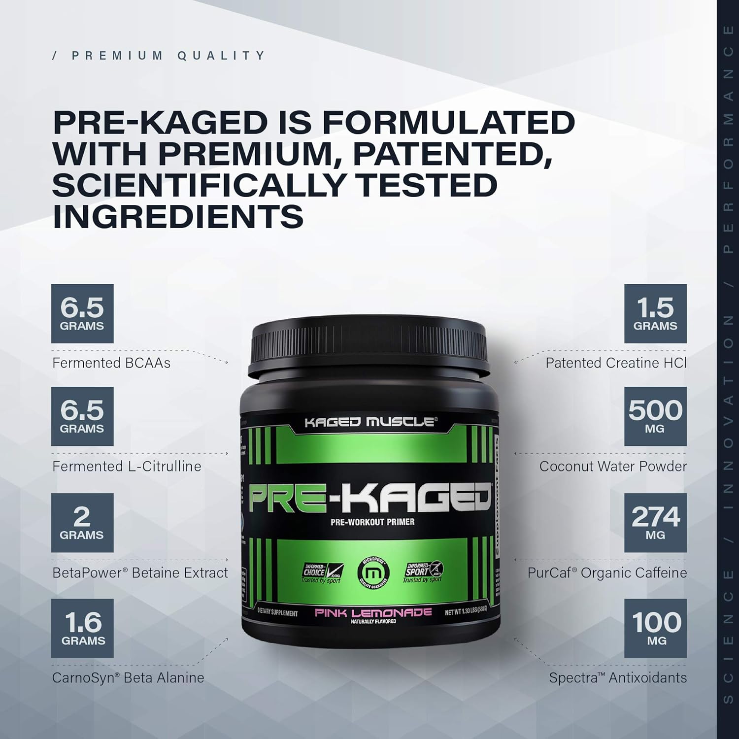 Pre Workout Powder; KAGED MUSCLE Preworkout for Men & Pre Workout Women, Delivers Intense Workout Energy, Focus & Pumps; One of the Highest Rated Pre-Workout Supplements, Fruit Punch, Natural Flavors: Health & Personal Care