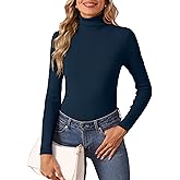 OUKODS Women's Turtleneck Long Sleeve Shirts Fall Fashion Basic Thermal Underwear Tops Winter Clothes 2025