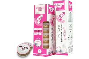 BARBERUPP Feminine Wet Wipes for Women - 20 Count Natural Moisturizer & Biodegradable | pH-Balanced, Skin-Friendly Personal Care | Travel-Size Individually Wrapped Towelette Wipes for Daily Hygiene & Care