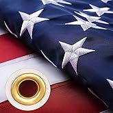 American Flag 3x5 FT Outdoor All Weather High Wind USA US Flags with Embroidered Stars, Sewn Stripes, Brass Grommets, Heavy-Duty Polyester, Tear and Water Resistant Super Tough Series