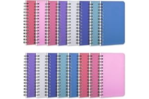 Note Pads - Pocket Notebooks Set of 16, 3 x 5 Inches, Small College Ruled Spiral Notepads With 60 Sheets /120 Lined Pages, A7