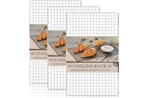Pleafind Sliver Cooling Rack Set of 3 Pieces, 15.83 x 9.8 Inches Heavy Duty Wire Rack with Stainless Steal, Cooling Rack for 