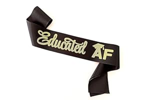 Magnusson's Garden Educated AF Graduation Sash 2023, Senior 2023 Gifts, Class of 2023 Graduation Decorations, Congrats Grad Graduation Party Supplies
