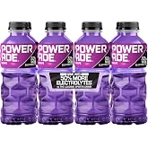 POWERADE Sports Drink, Grape Electrolyte Drink, 20 Oz (8 Pk) | Sport Beverage Enhanced with Electrolytes | 50% More Electrolytes vs. the Leading Sports Drink (per 12oz serving)*
