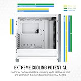 Corsair iCUE 4000X RGB Tempered Glass Mid-Tower Case White view 4
