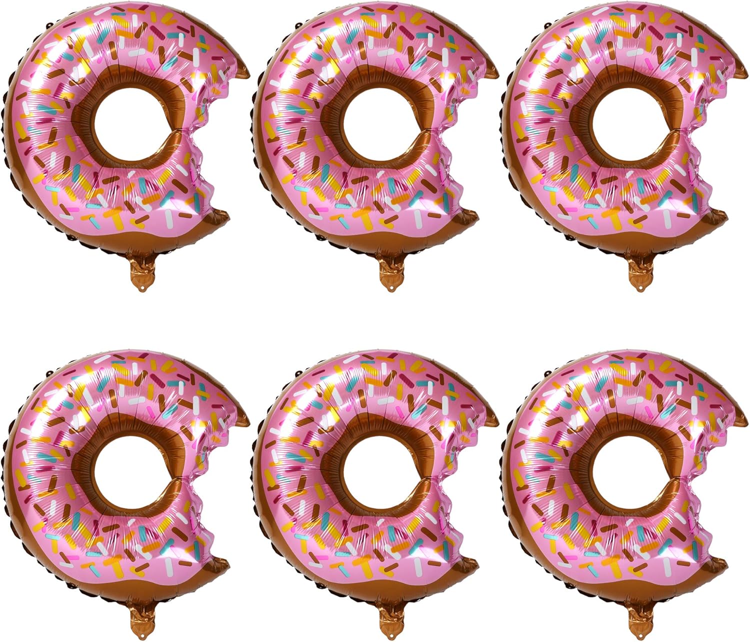 Amazon Com 6 Pcs Big Donut Foil Balloons Large Mylar Doughnut