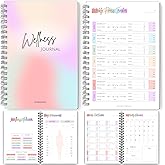 Wellness Journal - 90 Day Health, Fitness, Gratitude, Mindfullness, Wellbeing, Habit, Goals, Diet & Food Tracker - A5 (Pastel Rainbow)