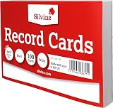 Silvine 8x5 White Flash Cards Plain 100 Cards for Study Presentations view 3