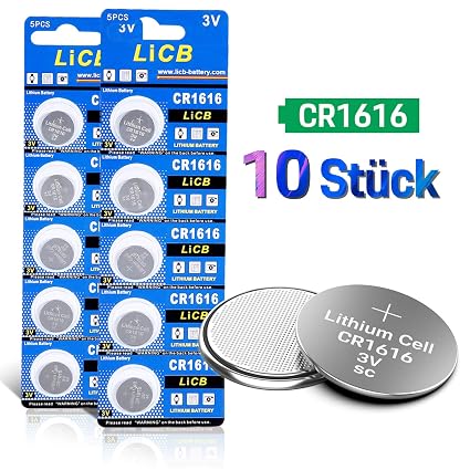 Licb 10 Stuck Cr1616 3v Lithium Knopfzellen Cr Amazon De Elektronik