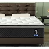 Faeuoit Queen Size Mattress,12 Inch Hybrid Memory Foam Mattress in a Box,Medium Firm Black Mattresses Pocket Spring Breathable Comfort for Sleep,Pressure Relief Sleep Enhancing Stress Relief.