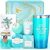 Birthday Gifts for Women, Mom, Wife, Girlfriend, Sister - Valentines Day Gift for Her, Self Care Spa Gift Baskets for Women, Best Friends, Teacher, Employee Appreciation, Anniversary Gifts (Jasmine)