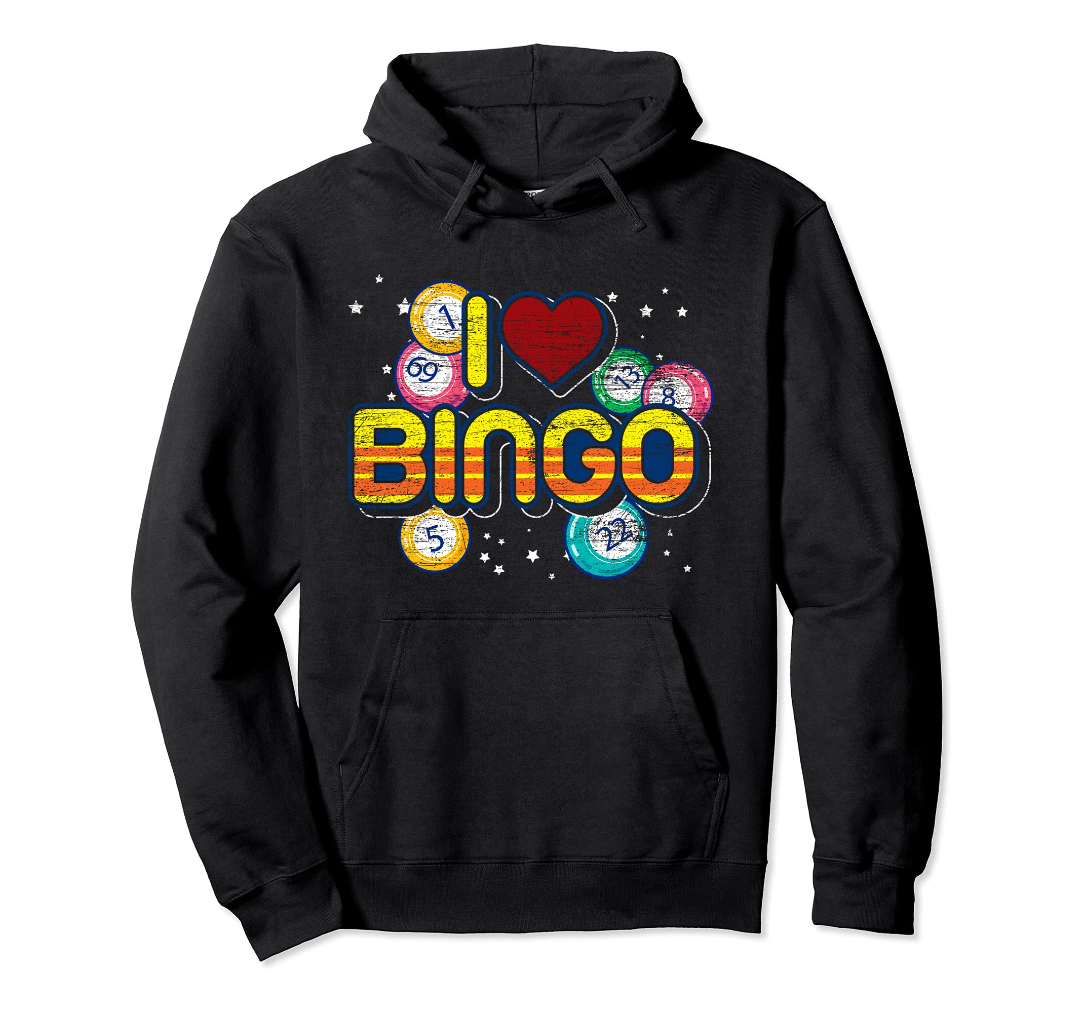Lucky Bingo Player Gift Bingo Winner Lottery I Love Bingo Pullover Hoodie