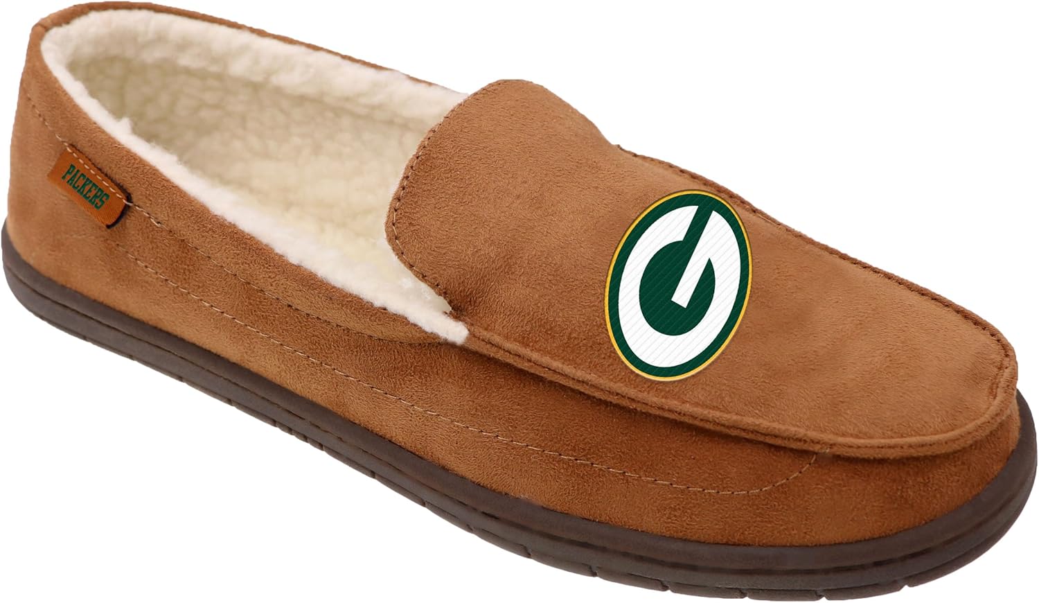 FOCO NFL Mens Football Team Logo Moccasin Slippers : Clothing