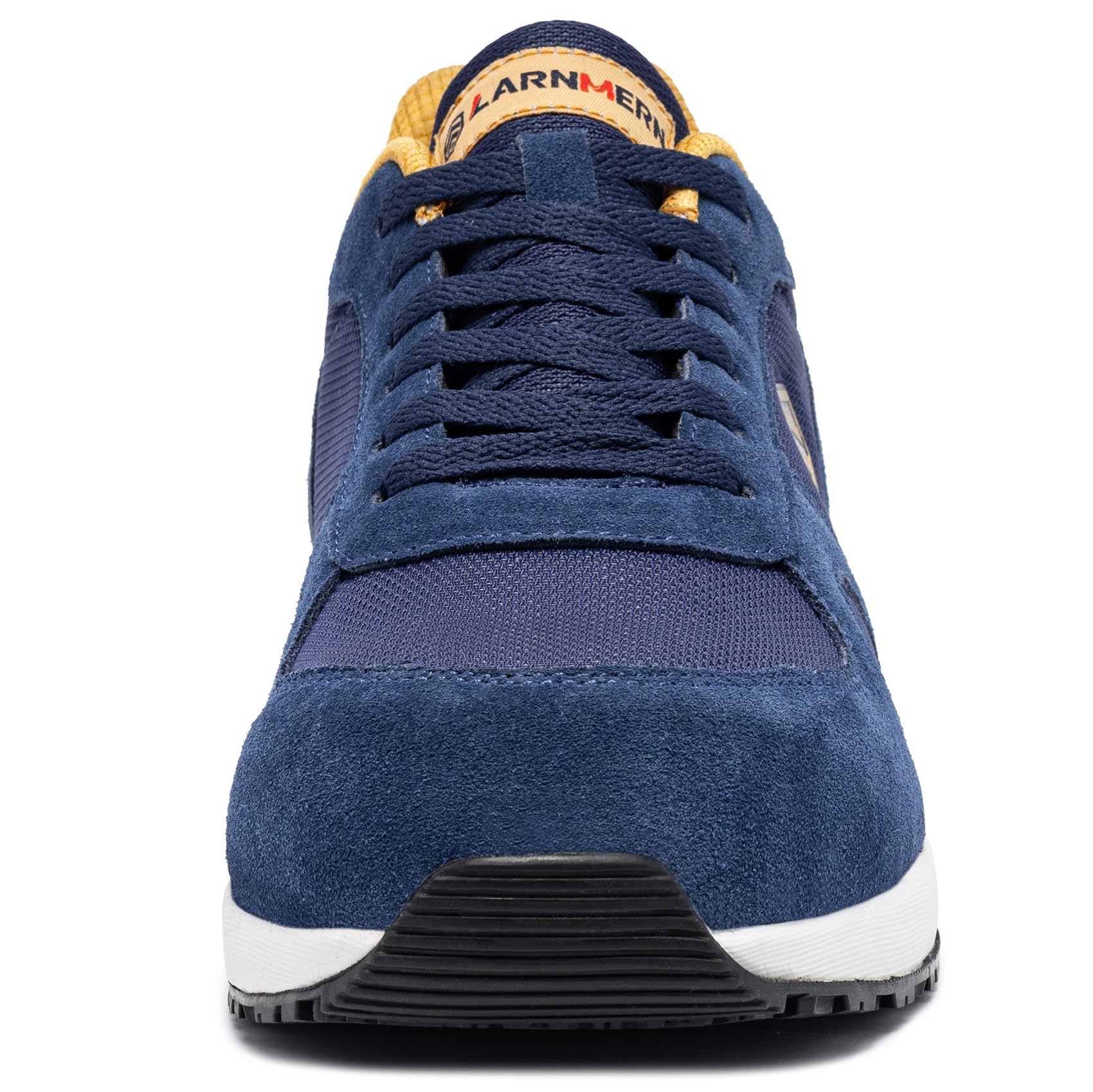 LARNMERN PRO Arbeitsschuhe Herren Sicherheitsschuhe Herren Arbeitsschuhe mit Stahlkappe Leicht SRC rutschfest Sportlich Schutzschuhe Saphirblau Größe 44 EU 2