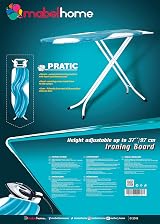 Mabel Home Adjustable 4-Leg Ironing Board with Extra Cover Blue Pattern view 7