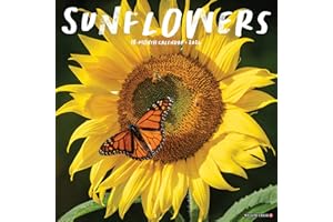 Willow Creek Press Sunflowers Monthly 2024 Wall Calendar (12" x 12")