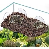 ZENFUN Turtle Basking Platform, Fish Tank Aquarium Tortoise Climbing Platform with 3 Suction Cups, Baby Tortoise Resting Terrace, Climbing Ramp Shale Reptiles Dock for Terrapins, Frogs