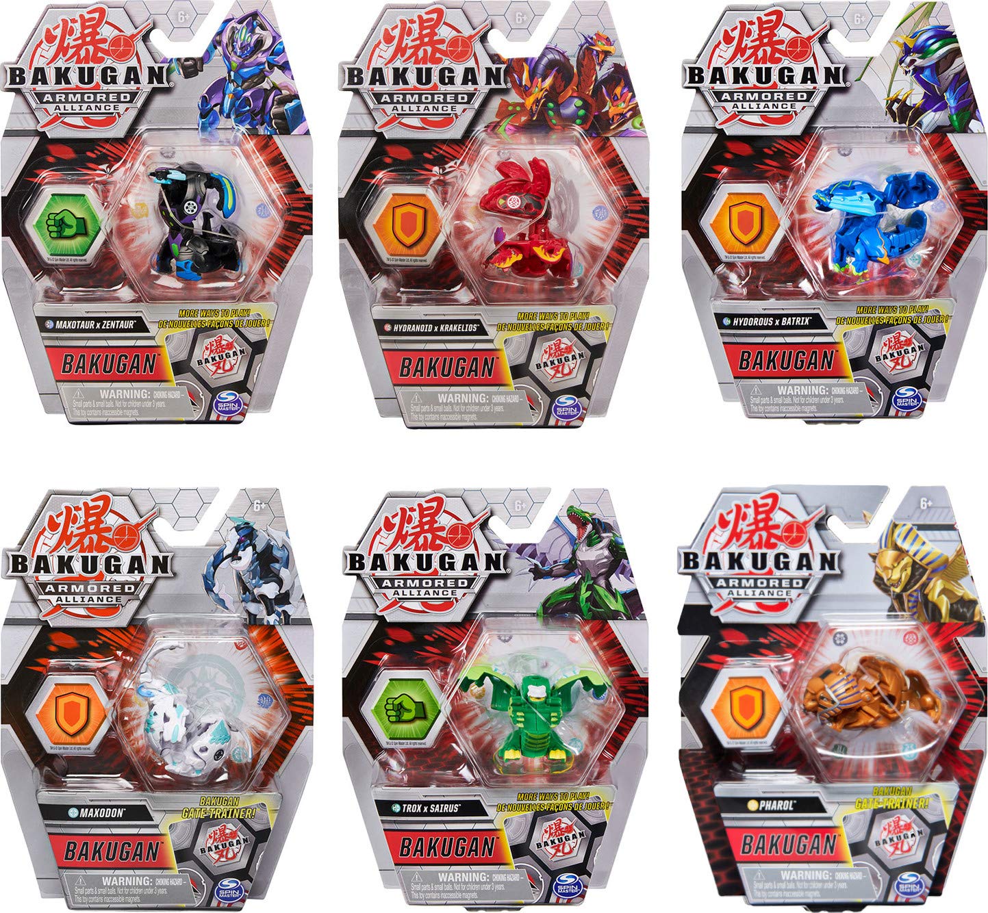 BAKUGAN Fused Dragonoid x Tretorous, 5-cm Tall Armored Alliance Collectible Action Figure and Trading Card