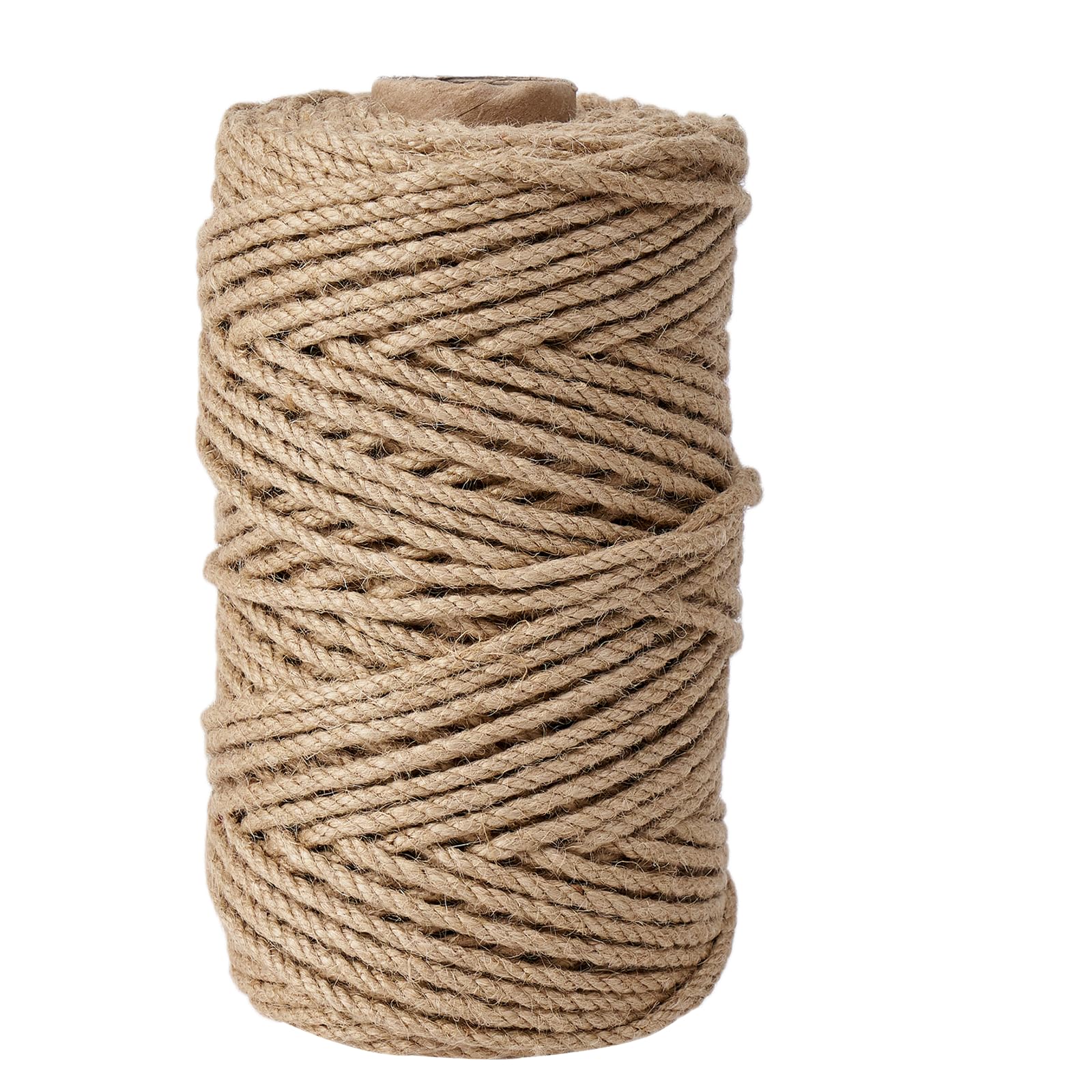 Meidansini 656 Feet Natural Jute Twine, 3 ply 3mm Jute String for Gift Wrapping Craft Plant Garden Christmas Handmade Arts Decoration Twine for Wrapping Home Decoration