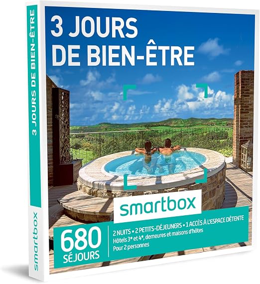 Coffret Cadeau Smartbox 3 Jours De Bien-être - Week-end Détente Neuf