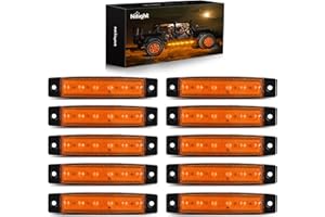 Nilight TL-14 10PCS 3.8” 6 Amber Indicator Rear Side Truck Trailer RV Cab Boat Bus Lorry LED Marker Clearance Light