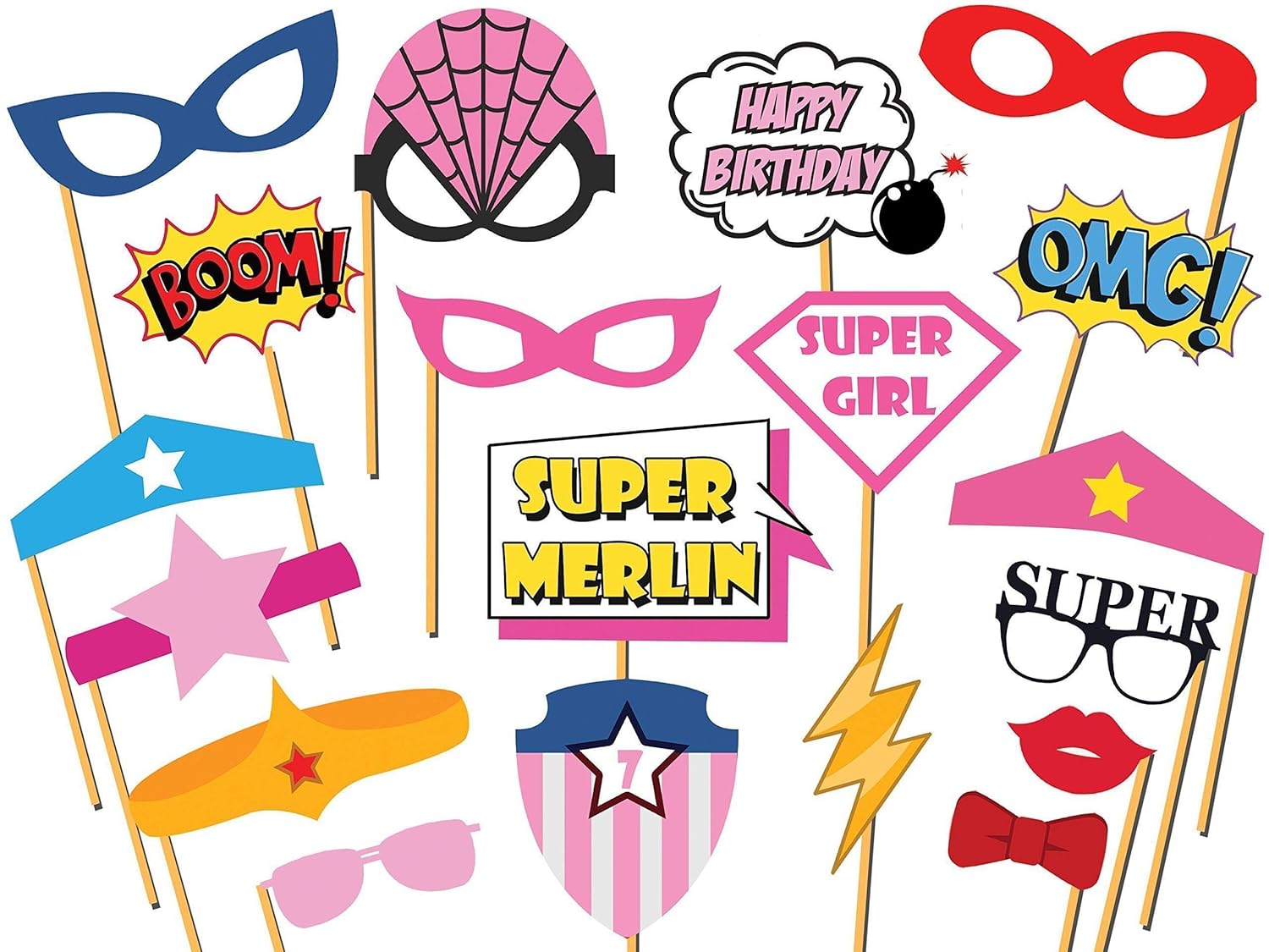 Amazon Com Custom Supergirl Photo Booth Props Size 36x24