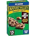 NATURE VALLEY - FAMILY PACK SIZE - Dark Chocolate Nut Granola Bars, Loaded with Chocolate Chunks, Pack of 15 Granola Bars, Ma