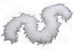FLYDREAMFEATHERS 100 Gram 2 Yard Long Chandelle Feather Boa over 10 Colors, Great for Party, Wedding, Costume