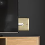 BG Electrical Single Co-Axial Socket Antique Brass Nexus Metal Range view 6