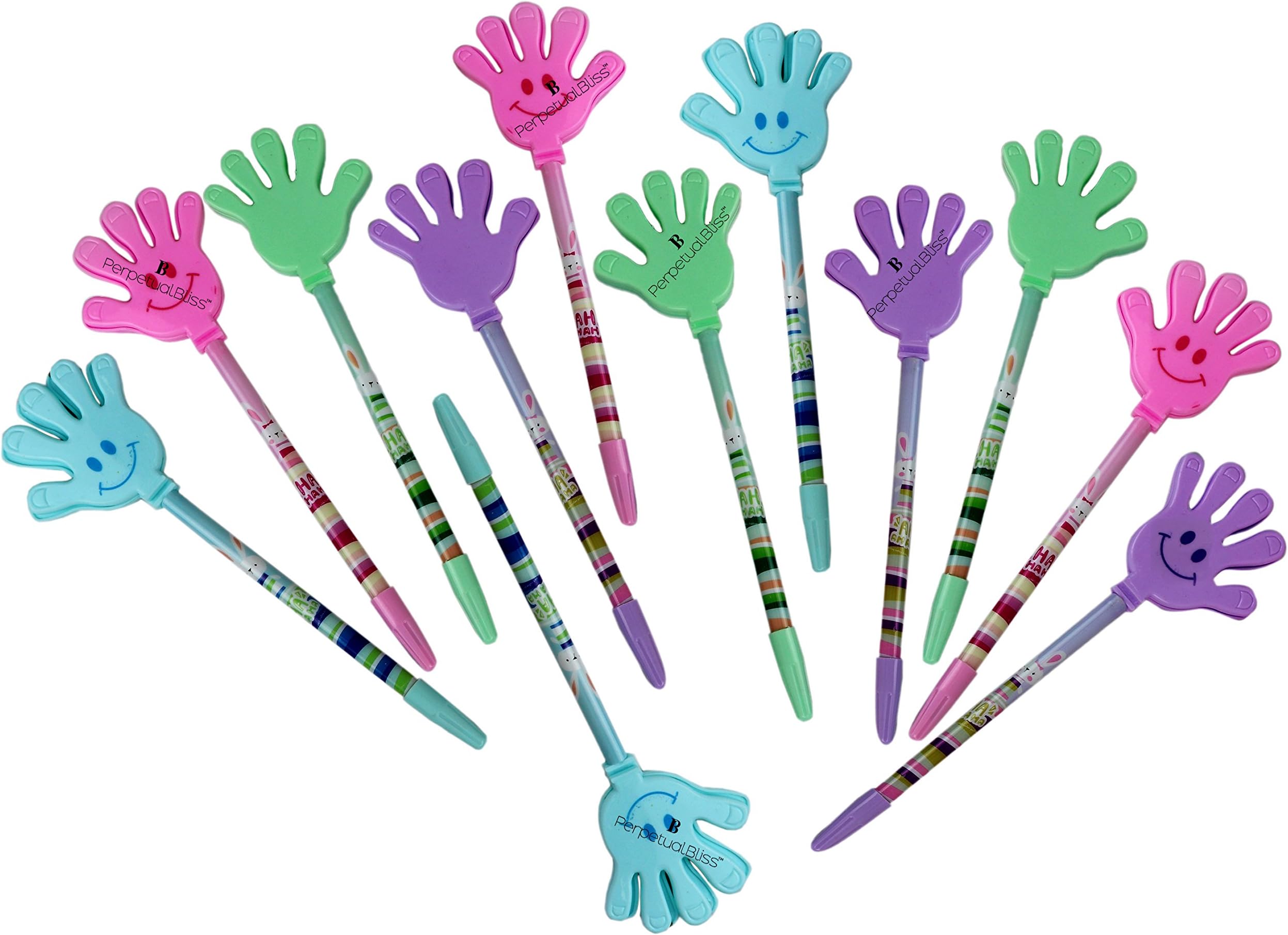 Perpetual Bliss (Pack of 12) Hand Shape Cute and Attractive Pens / Birthday Party Return Gifts for Kids