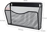 EasyPAG 1 Pocket Landscape A4 Mesh Hanging Wall File Holder Black view 2
