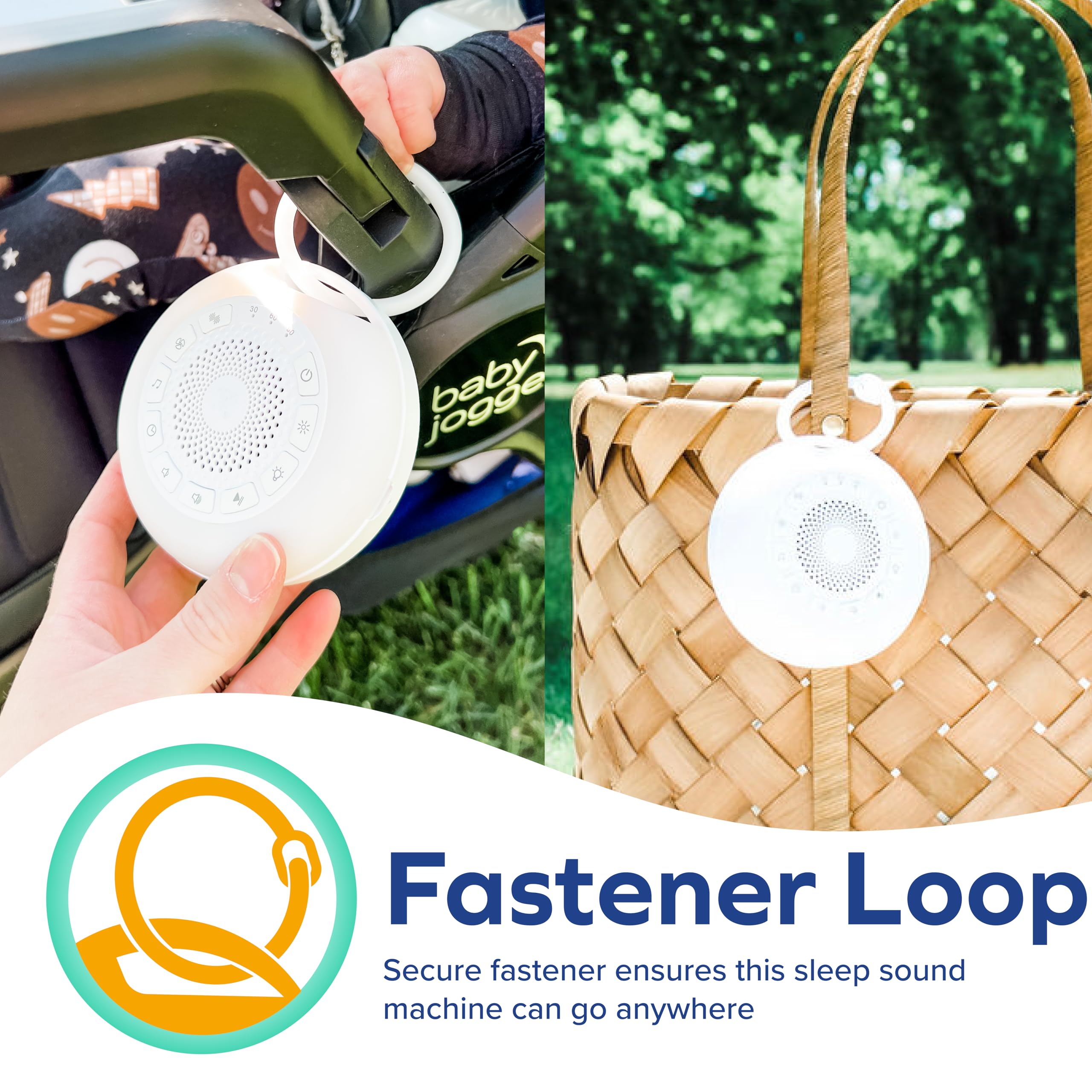 Dr. Talbot's Portable Sound Machine & Night Light - White Noise Machine with Battery Operated Night Light for Baby Nursery - Features 26 Sleep Sounds & 7 Light Colors - Baby Essentials