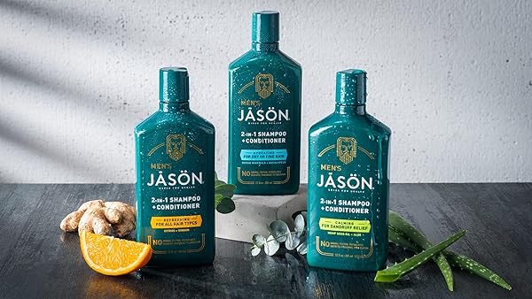 JASON MEN’S CALMING 2-IN-1 SHAMPOO AND CONDITIONER, 12 OZ