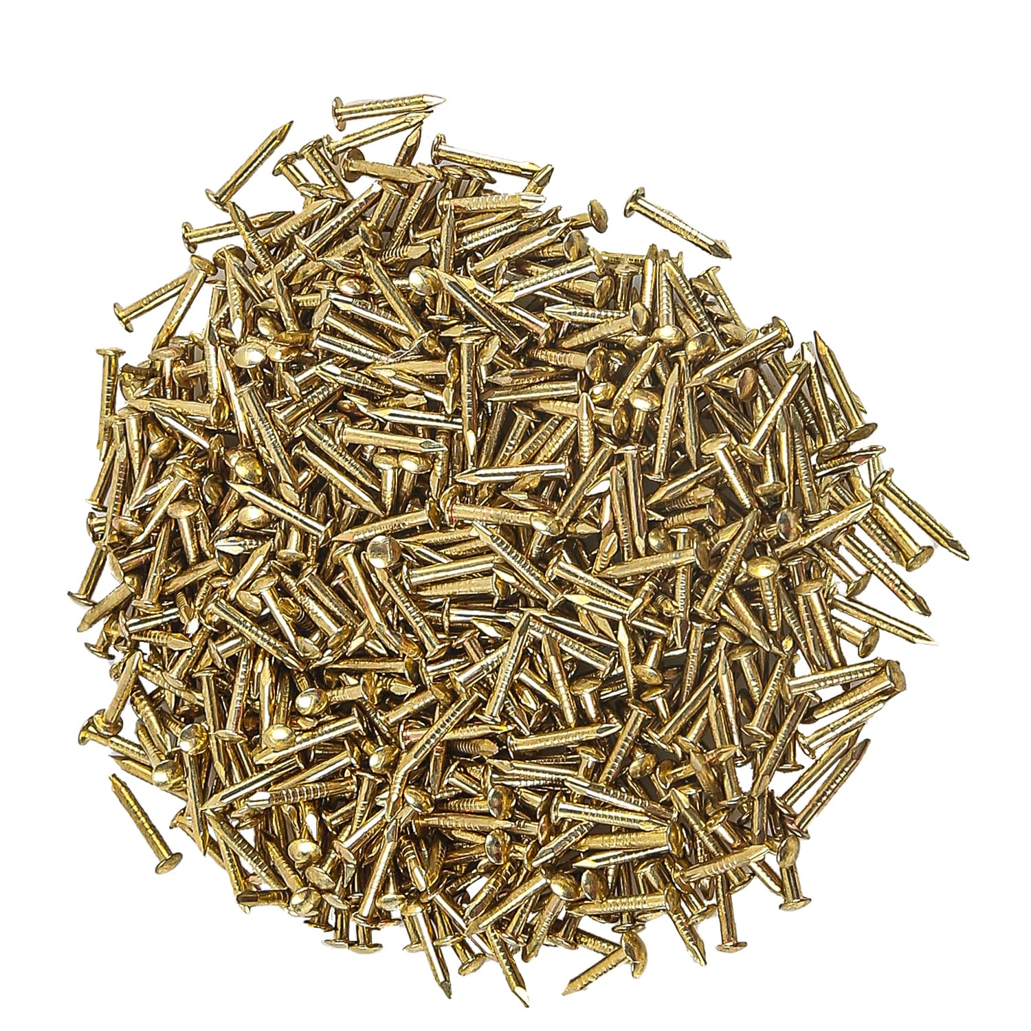 Photo 1 of newlng 500pcs Small Nail Round Head Tiny Nails String Art Nails Hand-Made Hardware Accessories Fasteners 1 X 10mm/0.04"X0.4"(DXL) Gold