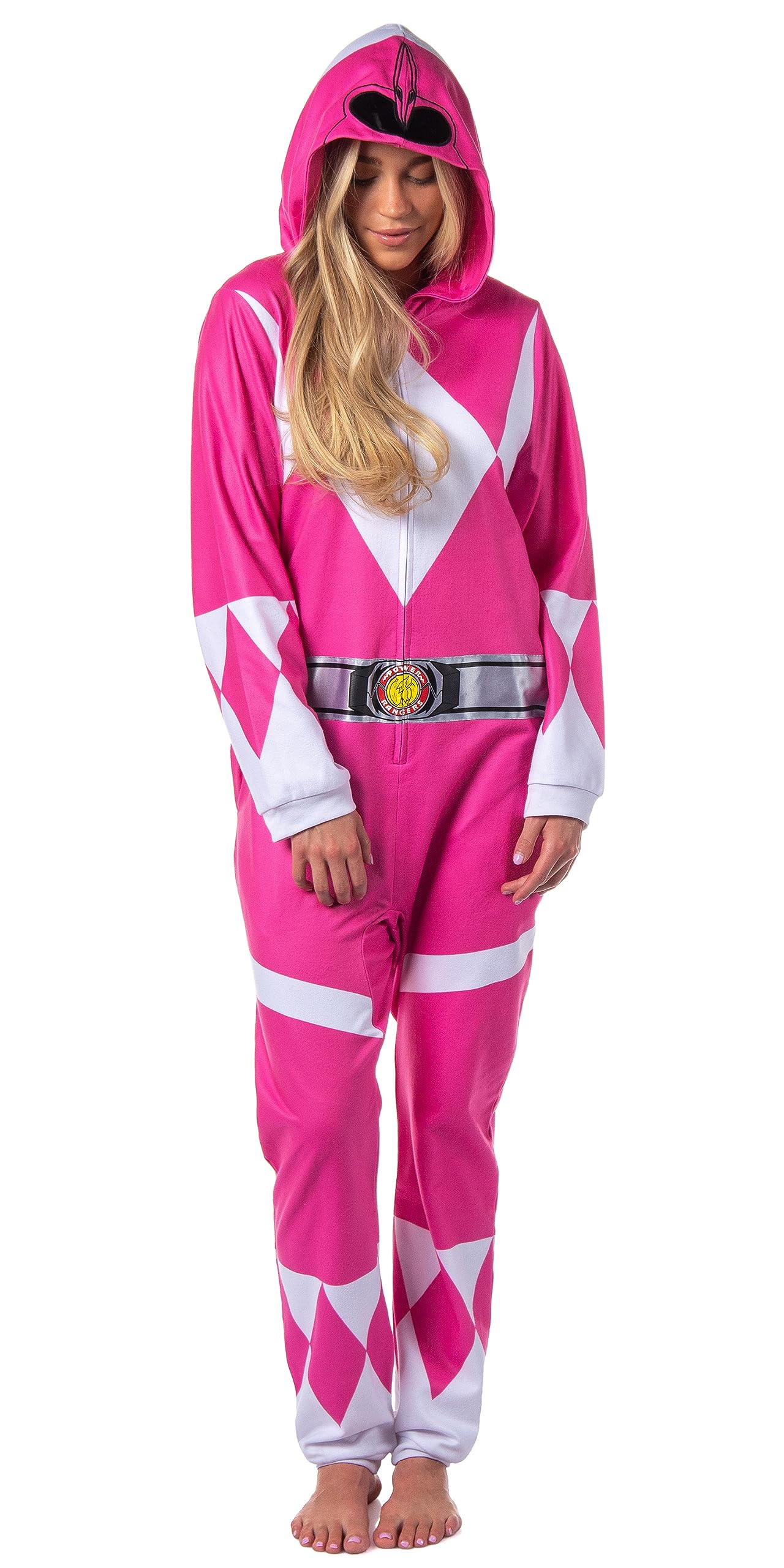 Photo 1 of INTIMO Power Rangers Womens' Pink Character Union Suit Costume Sleep Pajama (Large/X-Large)