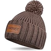 SPSKY Women Winter Knit Beanie, Warm Cuffed Hat, Soft Chunky Knit Cap for Cold Weather, Perfect for Travel & Daily Wear Black