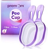 Premom 2 Urine Cups Reusable &amp; Collapsible for Ovulation &amp; Pregnancy Tests | Pee Cups for Home Fertility Testing | Easy to Use &amp; Clean - Essential Kit for Women with Urine Sample Detection