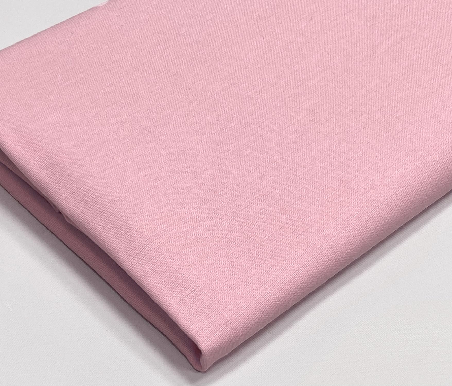A-Express Plain Cotton Fabric - 60 Inches 150cm Extra Wide Per Metre - 150 GSM Viscose Material - for Clothing, Quilting, Curtain Lining, Sheeting, Costume, Dress, Bedding - Light Pink 1 Meter