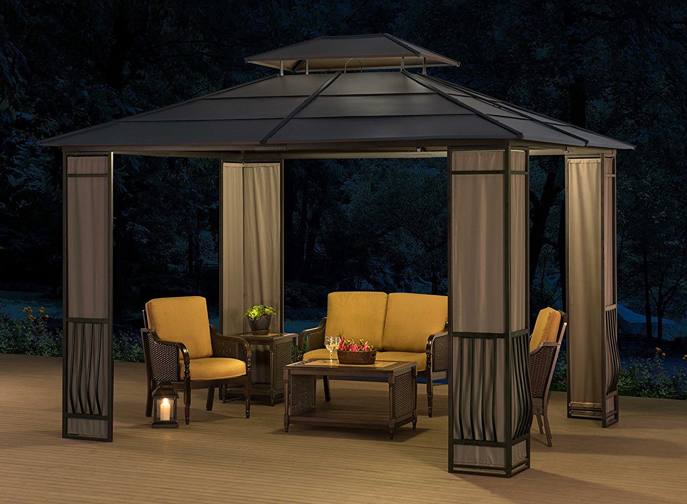 Sunjoy 10 X 12 Heavy Duty Galvanized Steel Hardtop Wyndham Patio