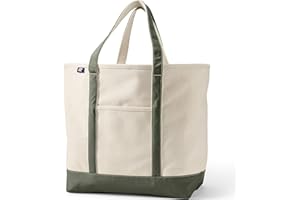 Lands' End Open Top Canvas Tote Bag