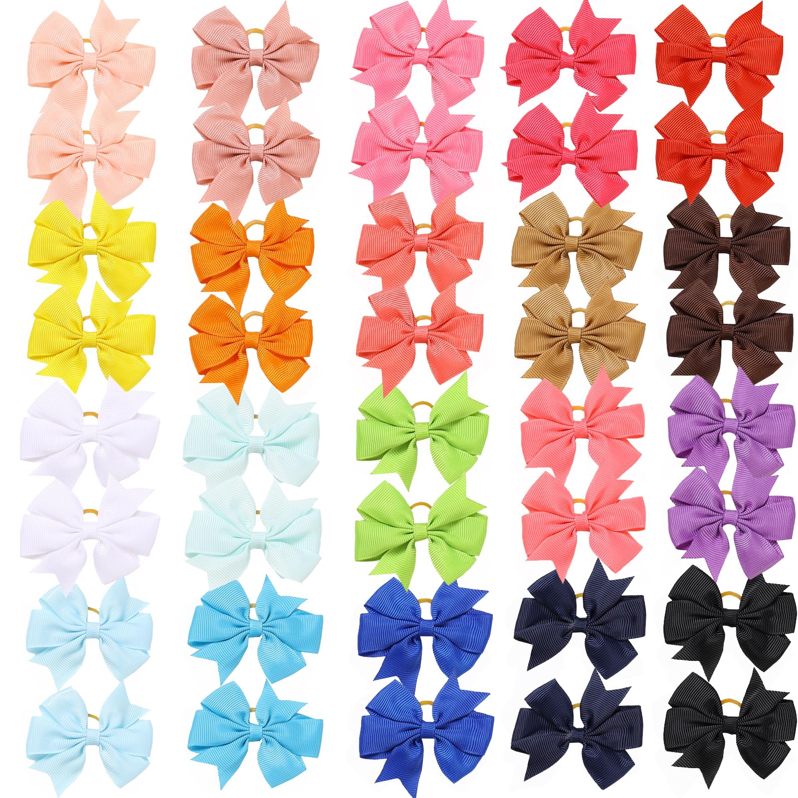 Photo 1 of Clipband 2.5 Inch Small Dogs Hair Barrettes Bows with Rubber Bands,Hair Accessories Bow Pet Grooming Cute Pet Small Hair Bowkno (Style D40pcs)