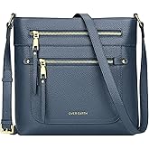 Over Earth Crossbody Bags for Women Leather Purses for Ladies with Multiple Pockets