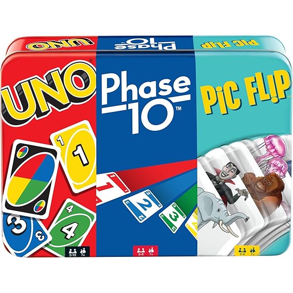 Ultimate Family Game Night Card Bundle and Phase 10 Dos Uno Flip 4 Card