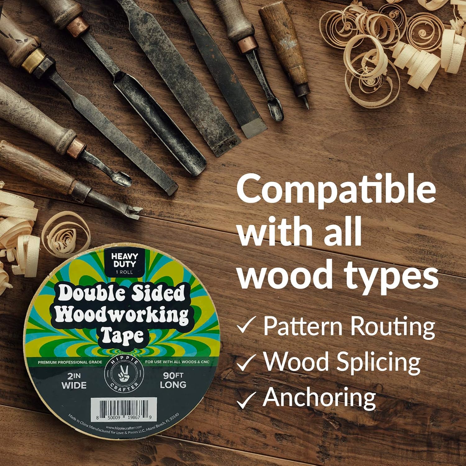Double Stick Tape for Woodworking - 2 inch Wide Wood Tape Double Sided for Woodworkers - 90FT x 2": Industrial & Scientific
